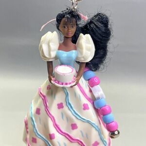 Barbie Birthday OOAK Toy Bag Charm Keychain Handmade Ornament Vintage McDonalds